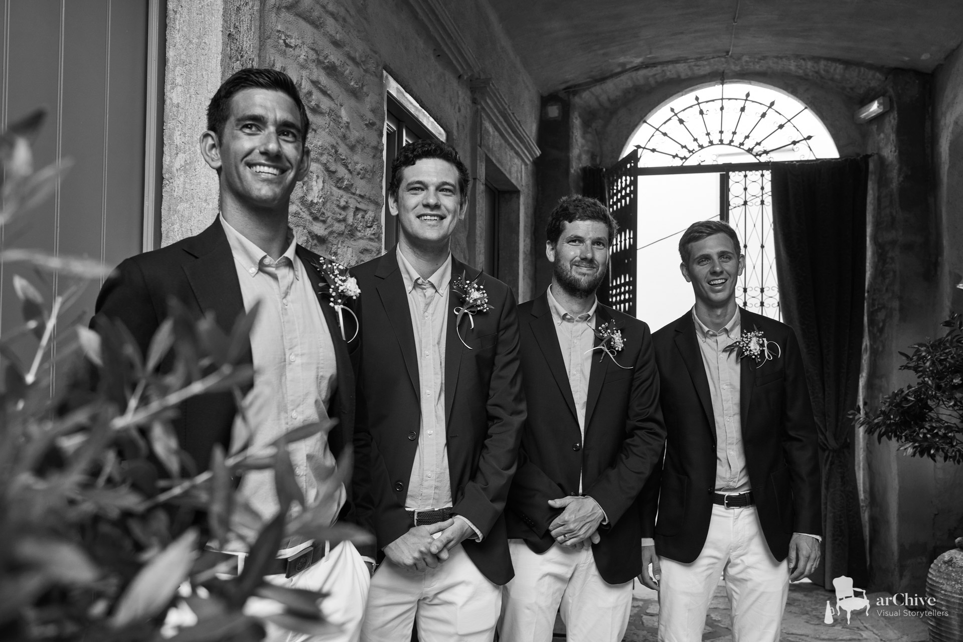 groom's men wedding symi greece