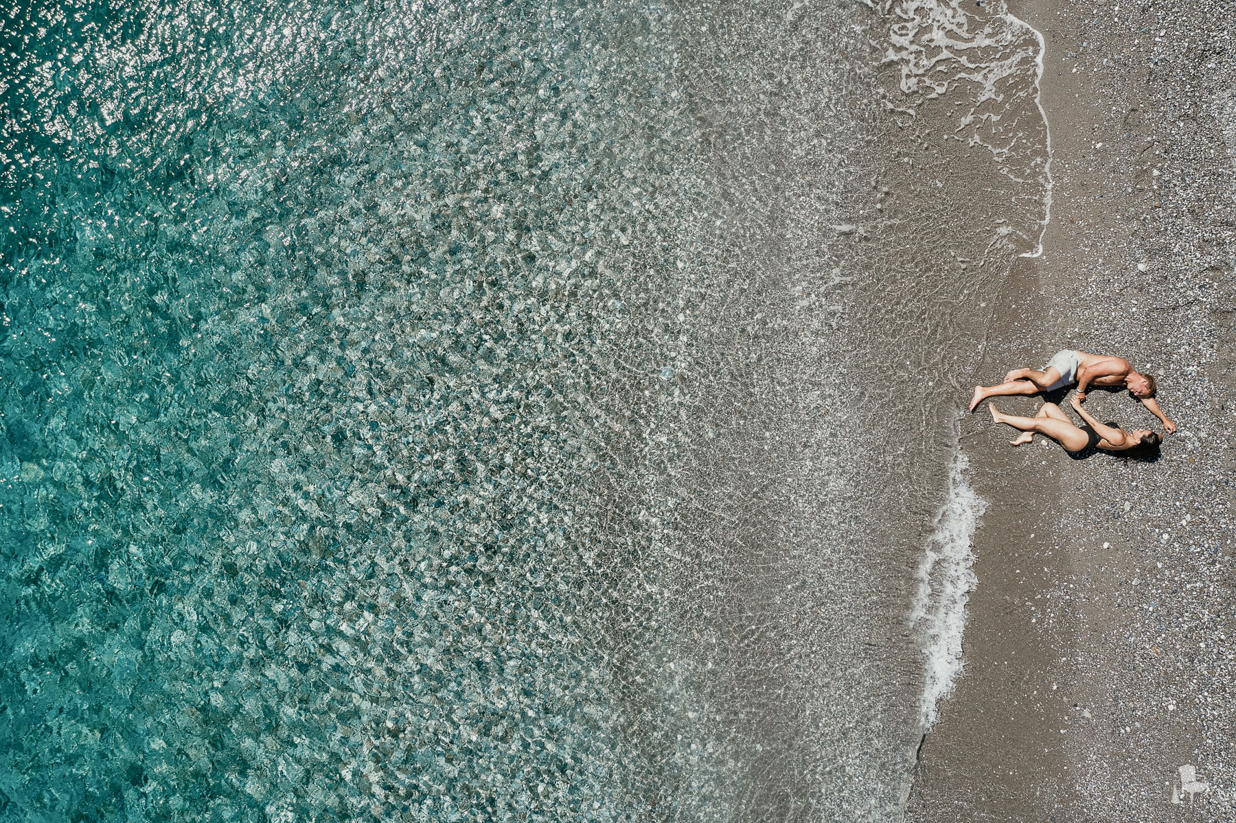 drone folegandros wedding